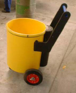 HDPE grout mixing tank on wheels